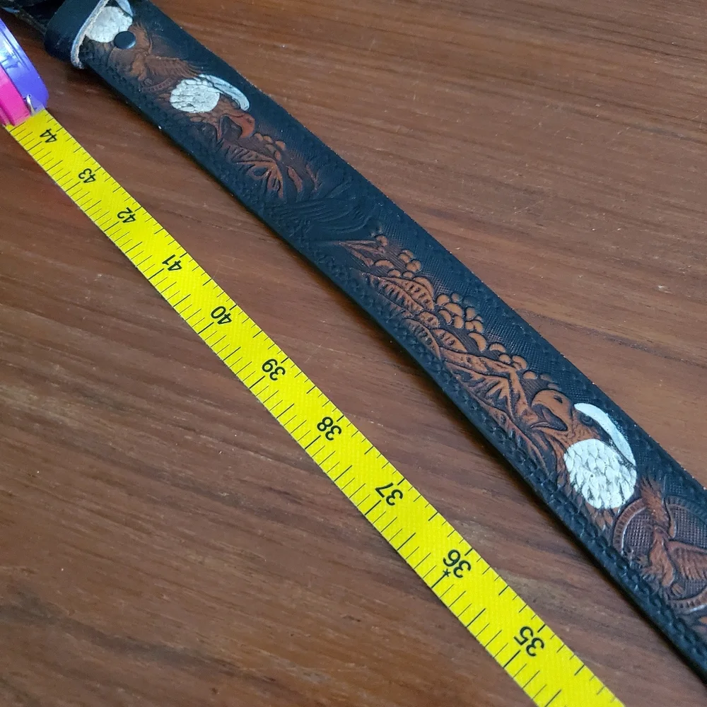 Vintage Western Style Leather belt xl - Picture 10 of 10